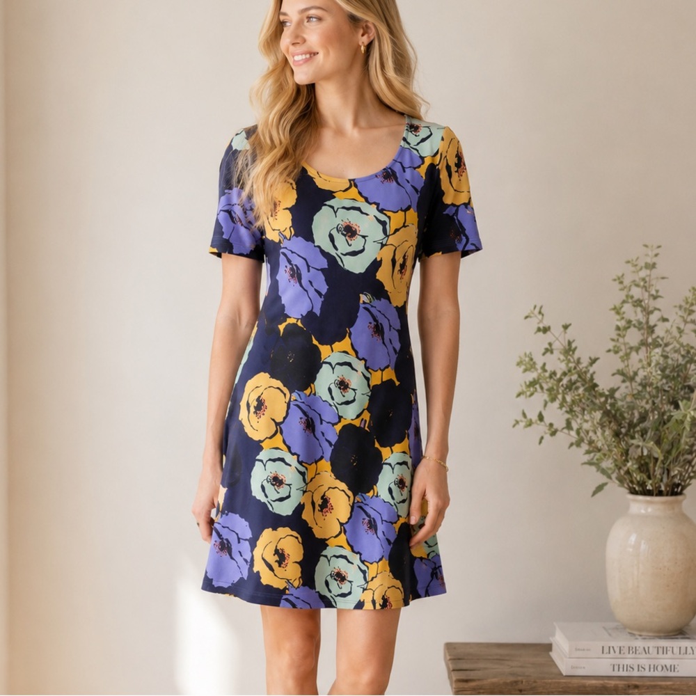 Anthropologie Vanessa Virginia Mina Floral Dress Size S